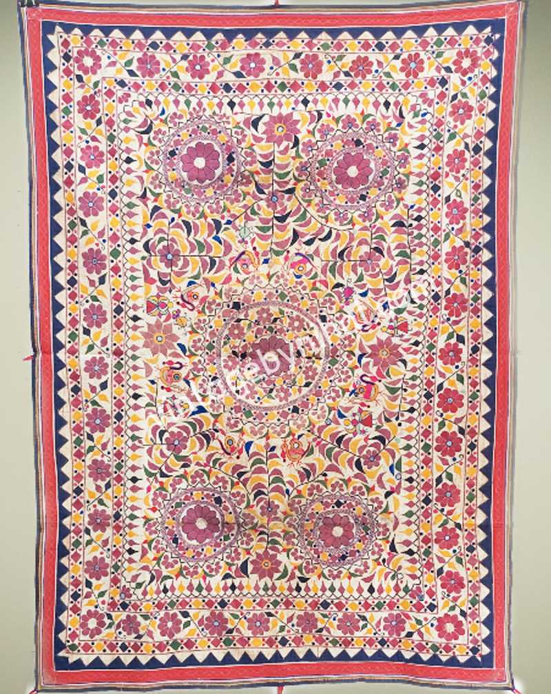 Vintage Wall hanging Cotton Gujrati textile, Home Decor Art  MD